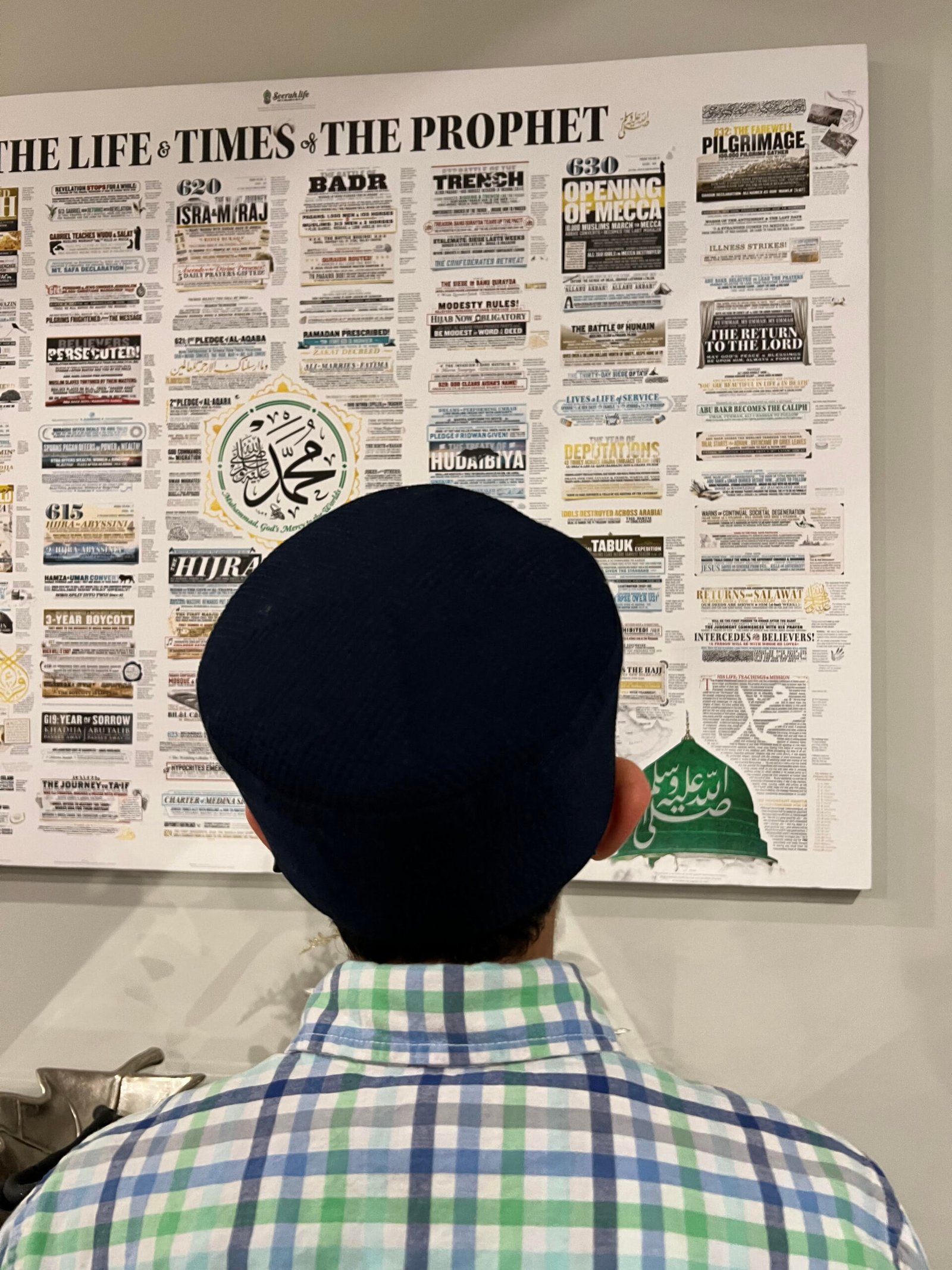 Family studying the Seerah canvas